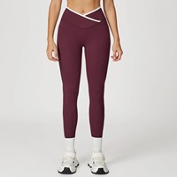 Leggings Deportivos Personalizados al por Mayor para Mujer, con Bolsillo, Cintura Media, Costuras Visibles, Transpirables, Antibacterianos, de Algodón/Bambú