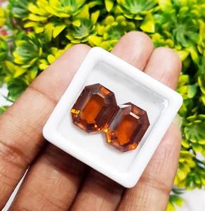 Piedra preciosa natural de Hessonita, piedras preciosas sueltas genuinas, forma octogonal, Hessonita para joyería, uso a precios al por mayor, OEM - Product Image 1