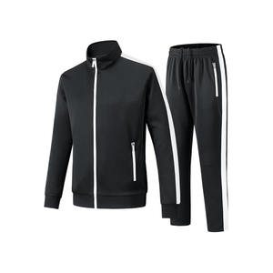 Traje térmico de dos piezas para correr de nailon y poliéster para hombre, chaqueta cortavientos de chándal de algodón 100%, conjuntos de chándal de invierno - Product Image 1