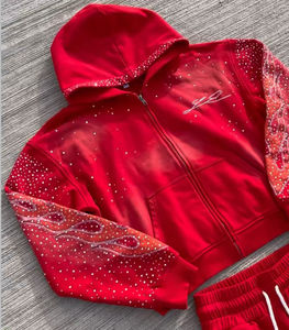 Traje Personalizado para Hombre, Estilo Vintage, Bordado, Camuflaje, Remaches, Pedrería, Ropa Urbana, Deportiva, 100% Algodón, Transpirable - Product Image 2