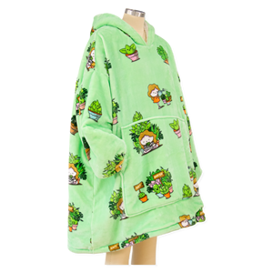 Manta con Capucha Extra Grande con Estampado Completo, Manta de Franela Sherpa para Usar en Invierno, Fábrica de Confección de Ropa de Camboya - Product Image 2