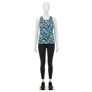 Tops actifs imprimés respirants avec une coupe régulière Chemises en polyester et élasthanne pour l'entraînement, la remise en forme, la salle de sport, la course à pied - Product Image 1