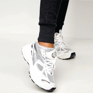 Tissu jersey doux coupe ajustée 65% coton 35% Polyester Script Slouch Jogger Charcoal Marl Bas de survêtement pour femme - Product Image 6