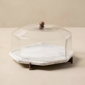 Présentoir à gâteaux en marbre de luxe Plateau de présentation élégant pour les mariages et les célébrations en toute occasion - Product Image 6