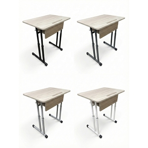 Best Sell Double Arm <b>Height</b> <b>Adjustable</b> Student <b>Desk</b> Melamine Top for School Export - Product Image 3