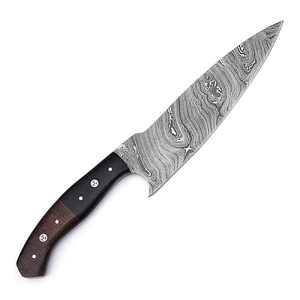 มีดเหล็กดามัสกัสทำด้วยมือสำหรับพ่อครัวมือปลอมมีดทำครัว - Product Image 5