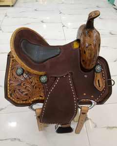 Ensemble de selle anglaise de haute qualité pour l'équitation en cuir véritable Western et baril de course Horse Tack importé - Product Image 1