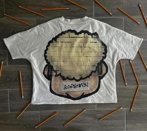 T-Shirt Homme 100% Coton Personnalisable Logo Design Couleur Unie Manches Courtes Col O Slim Fit Casual 260 Grammes Tissu Surdimensionné - Product Image 2