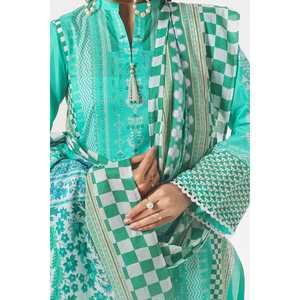 Conjunto de traje de jardín verde de 3 piezas sin coser para mujer - Product Image 1