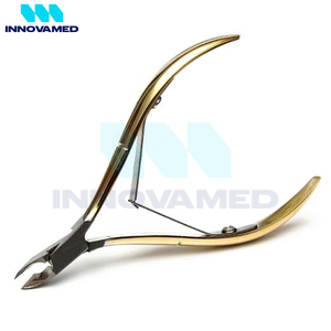 Pinza para cutículas curvada de acero inoxidable, herramienta de manicura profesional, duradera, fácil agarre, apertura de mandíbula ancha, removedor de cuidado de uñas, piel muerta - Product Image 1