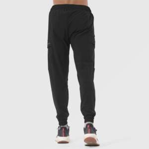 Vibra Luxury French Terry Joggers XL Smart Casual High Waist Pants with Pleats <b>Tie</b> Dye Pattern Embroidery Spandex <b>Black</b> Color - Product Image 2