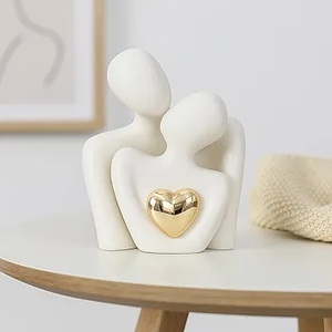 Venta caliente Mini regalos de boda de pareja para el Día de San Valentín Grabados de cerámica abstractos Decoraciones de habitación Showpiece exclusivo - Product Image 4