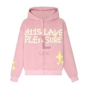 Elegante Basicscotton Blended Puff Impresión Transpirable Hombres Sudadera con capucha Invierno Cálido Manga larga Suave Logotipo personalizado Ropa informal - Product Image 2