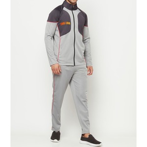 Conjunto de dos piezas personalizado de alta calidad poliéster/nailon cuello alto hombres chándales Panel trabajo reflectante tubería Slim Fit prendas de vestir - Product Image 6