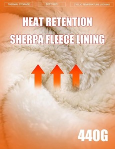 Men's Ultra Soft <b>Sherpa</b> <b>Fleece</b> Vest Breathable Cashmere Woolen <b>Fabric</b> Vintage Style Winter Work Outer Wear Casual Sportswear - Product Image 3