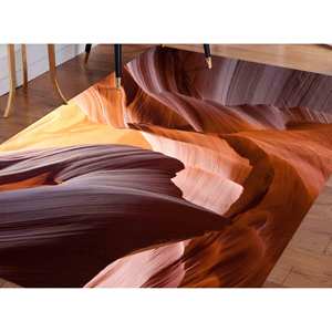 Tapis imprimé paysage naturel Antelope Canyon, décoration de salon, tapis imprimé, tapis doux non tissé - Product Image 2