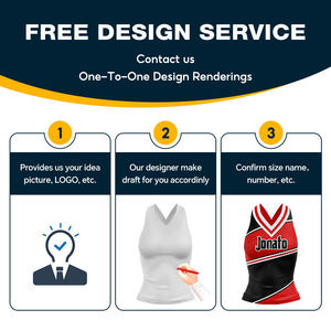 Uniformes de cheerleading professionnels pour femmes, tenues de cheerleading sur mesure avec des détails en strass et des paillettes pour un look élégant - Product Image 3