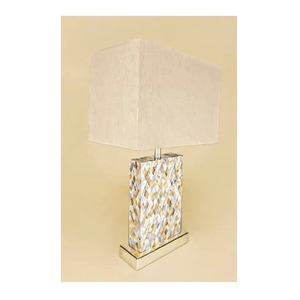 Hot Selling <b>Mother</b> of Pearl Table Lamp Mosaic Design Without Shade Stylish Bedside Nightstand Lamp Elegant Wedding Home Use - Product Image 5
