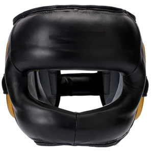 Protector de cabeza de cuero de vaca para boxeo, casco de entrenamiento de boxeo, protector de cabeza, equipo de combate, protección facial - Product Image 4