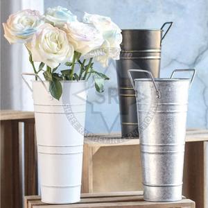 ถังโลหะชุบสังกะสีดอกไม้สำหรับตกแต่งบ้านและจัดงานแต่งงานชิ้นกลาง - Product Image 1