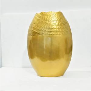 Vase à fleurs en métal de style européen, design luxueux artisanal (doré, 12 pouces), artificiel, pour table, maison moderne, bureau, hôtel, mariage - Product Image 4