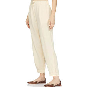 Pantalons pour femmes Slim Fit coton fait dernière conception à la mode pantalons pour femmes taille haute - Product Image 3