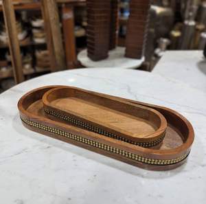 Handmade 100% Food Safe Wood Nuts Serving Trays Bowl Platters Charging Plate Exclusive High End Quality for Occasions Diwali - Product Image 3