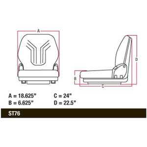 รถตัดหญ้าขนาดเล็กแบบมีเบาะนั่งพร้อมระบบกันสะเทือน - Product Image 6