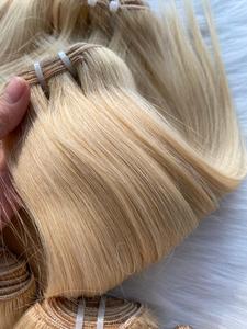 แฮร์วีฟคู่สำหรับผมจริง100กรัมมัดผมแท้สีบลอนด์ผมแท้นุ่มสลวยจากเวียดนาม - Product Image 5