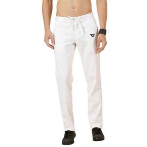 High Quality Custom Sweatpants for <b>Men</b> Oversized Casual Winter <b>White</b> Pants with Stacked Pattern Fabric Material - Product Image 1
