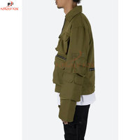 Veste cargo pour hommes Oem Service veste à capuche multi-poches manteau fonction masculine veste cargo coupe-vent pour hommes
