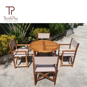 Juego de comedor de silla de director plegable para hoteles, patios, ocio, espacios al aire libre, buena calidad - Product Image 3