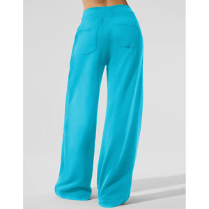 Pantalones Deportivos de Cintura Elástica con Cordón, Color Sólido, Estilo Moderno, Pantalones de Gimnasio, Pantalones Rectos, Ropa Deportiva Informal, Pantalones Holgados para Mujer - Product Image 4