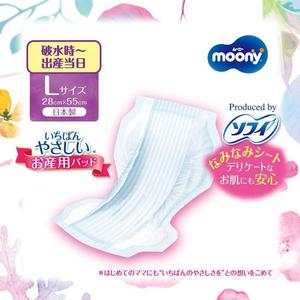 Toallas Sanitarias Moony para Maternidad, Talla L, 5 Piezas, Toallas Sanitarias Japonesas Postparto para Madres, Hechas en Japón - Product Image 3