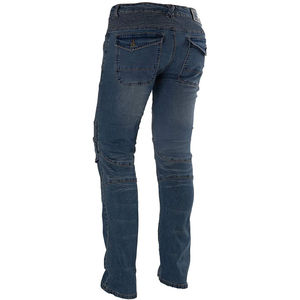 Jeans de moto pour hommes Pantalons renforcés entièrement doublés avec couche de protection Jeans d'équitation élégants Pantalons de moto en denim bleu conçus - Product Image 6