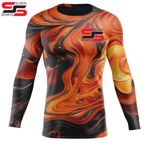 Vente de gros Chemise de compression à sublimation personnalisée Spandex Rash Guard de haute qualité pour hommes - Product Image 6