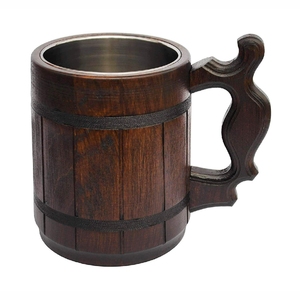 Jarra de cerveza de madera de lujo hecha a mano de la mejor calidad personalizada, taza de jarra de madera Vintage hecha a mano con asa, jarra de cerveza - Product Image 2