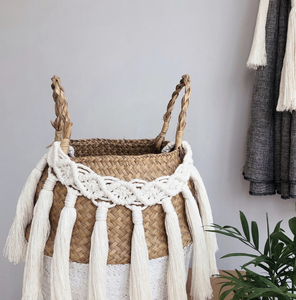 Natural Cotton Rope Boho Woven Curtain Hold Back | Curtain Holders Window Decor - Product Image 1