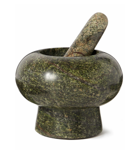 Luxury Hand Engraved Black Antique Marble Mortar and Pestle Spices and <b>Herbs</b> Grind Handmade Made in India - Product Image 3