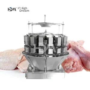 Fresh Poultry 14 Head 5.5L Large Volume Screw Feeder Chicken Legs Drumsticks Automatic Multihead Combination Weigher