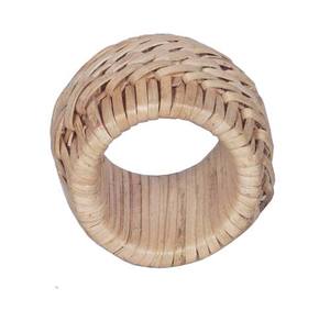 แหวนรองผ้าเช็ดปากทำจากหวายสีธรรมชาติ ทำด้วยมือ รูปทรงกลม สำหรับงานแต่งงาน งานเลี้ยง ร้านอาหาร/โรงแรม ที่วางผ้าเช็ดปากแบบมีสต็อก - Product Image 3