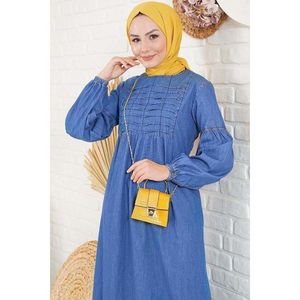 Nueva temporada mujer invierno ropa islámica Abaya vestido Kaftan túnica Dubai musulmán islámico moda turco hecho vestidos islámicos - Product Image 5