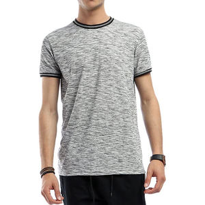 Camiseta de algodón de corte Regular para hombre, camisetas informales de manga corta con adorno de contraste, precio al por mayor, al mejor precio - Product Image 1