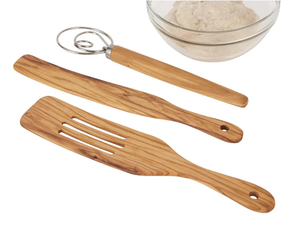 Wood Sourdough Spatula Tool Hot Sale Natural Eco-friendly Cooking Utensils Wood <b>Spurtle</b> - Product Image 1