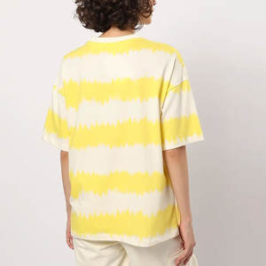 Precio barato Camiseta informal de verano para mujer Nuevo algodón 100% Tela tejida Cuello redondo Camisas de diseño de manga corta - Product Image 3