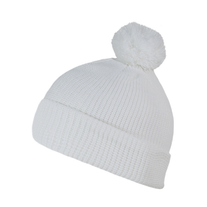 Chapeau d'hiver en tricot chaud coupe-vent avec pompon en fourrure de couleur unie pour l'extérieur, bonnet épais en tricot, bonnet pompon 2026 - Product Image 2