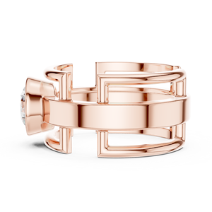 แหวนหมั้นเพชรทรงบริลเลียนต์คัต VS1 ทองคำขาว 14K คุณภาพสูง ปรับขนาดได้ สำหรับทุกเพศ เหมาะสำหรับวันครบรอบหรือใส่ทุกวัน - Product Image 3