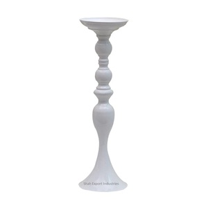 Portavelas rústico blanco, soporte de vela de Metal alto, centros de mesa para boda, hogar, sala de estar, decoración - Product Image 1