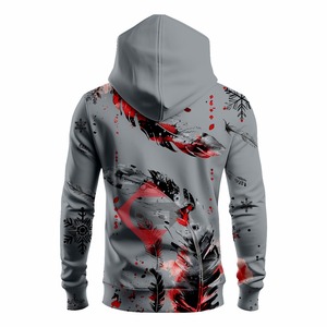 เสื้อฮู้ดพิมพ์ลาย3D สำหรับผู้ชายเสื้อฮู้ดแบบสวมหัวอบอุ่นสำหรับฤดูหนาวลำลองดีไซน์แบบมีเชือกรูด - Product Image 6