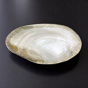 Assiette de nacre pour vaisselle de luxe à partir de 99 données d'or Vietnam prix de gros de haute qualité - Product Image 1